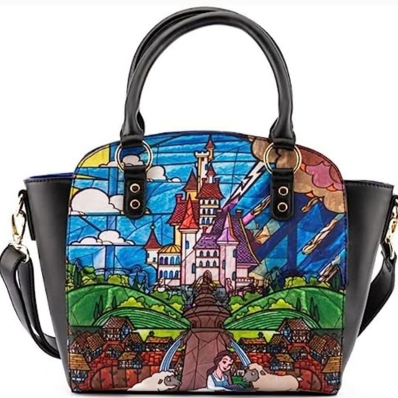 LOUNGEFLY DISNEY BEAUTY AND THE BEAST CROSSBODY - Picture 11 of 11